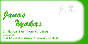 janos nyakas business card