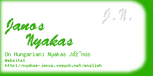 janos nyakas business card